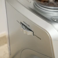 HOMCOM 15 Bar Coffee Machine with 15 Adjustable Grind Setting, Steamer and Complete Kit - Silver Colour(m-14)