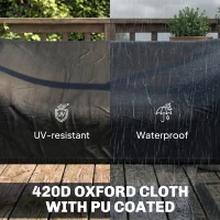 Outsunny Pokrowiec na 2-osobową huśtawkę ogrodową, wodoodporny, wiatroodporny, ochrona UV, materiał Oxford 420D(m-5)
