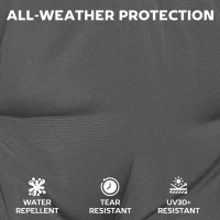 Outsunny Sun Lounger Cushions Only, Garden Lounge Chair Cushions Set of 2, Sunbed Replacement Pads with 4 Ties, Dark Grey(m-5)