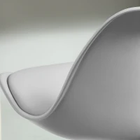 HOMCOM Set 2 Sgabelli da Bar con Schienale e Poggiapiedi, in PP, Pelle PU e Acciaio, 38x42x82-104 cm, Grigio(m-9)