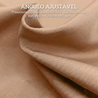 Outsunny Chapéu de Sol de Jardim Ø266x238 cm com Ângulo Ajustável Manivela e Dossel com Franjas Decorativas para Pátio Terraço Caqui(m-6)