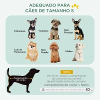 PawHut Gaiola Dobrável para Cães Pequenos com Almofada Portas Bandeja Removível e Estrutura Metálica 75x48,5x53 cm Preto e Bege(m-6)