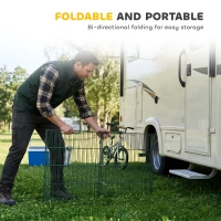 PawHut 8 Panel Pet Playpen for Small Dogs Indoor Outdoor 60 cm Height(m-7)