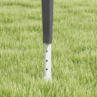 Outsunny Tonnelle de jardin 3 x 3 m, barnum tente de réception Structure en acier, tissu PE pour fêtes et mariages, gris(m-9)