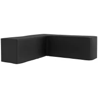 Outsunny Schutzhülle für Gartenmöbel L-förmige Wasserdicht Abdeckung für Ecksofa, Anti-UV 250 x 250 x 79 cm Schwarz(m-11)