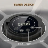 PawHut Voederautomaat, draadloze automatische voerbak met timer tot 6 maaltijden, LED-display, koelpack, grijs(m-7)