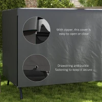 Outsunny Pokrowiec na meble ogrodowe, 215 cm x 155 cm x 150 cm, ciemnoszary(m-5)