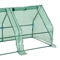 Outsunny sera gradina cu prelata, 270x90x90cm, verde(m-11)