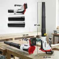 Outsunny Leaf Blower Cordless with 4000mAh Battery & Charger, 18V Lightweight Handheld Garden Blower with 6 Speed Levels(m-3)