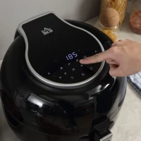 HOMCOM 12L 8 in 1 Digital Air Fryer Oven with Roast, Bake, Dehydrate, 8 Preset Modes, Rapid Air Circulation, Timer, Inner Light, Memory Function, 1800W, Dish Wash Accessory, Black(m-10)