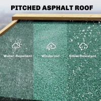 Outsunny Outdoor Wooden Storage Cabinet, Garden Tool Shed with Acrylic Windows for Patio, Light Brown(m-6)