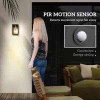 Outsunny Lampa solarnej ogrodowa zewnętrzna Solarlampe, odporna na warunki atmosferyczne, czujnik ruchu, 14 cm x 24 cm x 24 cm, Czarny(m-5)