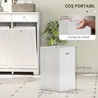 HOMCOM Dulap de Baie cu 2 Coșuri de Rufe Detașabile, 2 Sertare și 2 Uși Basculante, 78x38x90 cm, Alb(m-5)