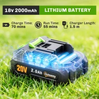 Outsunny 2-w-1 Akumulatorowe nożyce do żywopłotu i krzewów z długością cięcia 20/10 cm, ładowarką(m-5)