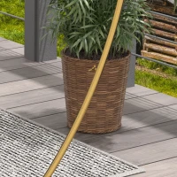 Outsunny Arco da Giardino in Acciaio, Archetto Nuziale per Palloncini e Piante Rampicanti per Cerimonie, Compleanni ed Eventi, Oro(m-8)