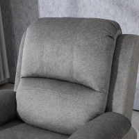 HOMCOM Microfibre Manual Reclining Armchair with 135° Recline Back and Footrest - Grey(m-9)