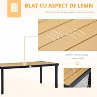 Outsunny Set Gradina 7 piese – Masa + 6 Scaune Textilene Reglabile(m-4)