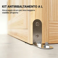 Outsunny Armadio da Esterno per Attrezzi con Ripiani Rimovibili(m-4)