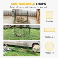 PawHut 8 Panel Pet Playpen for Medium Dogs Indoor Outdoor 80 cm Height(m-4)