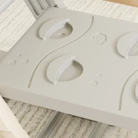 AIYAPLAY 8-în-1 Triunghi de cățărat pentru copii, arc de cățărat, rampă dublă pentru urcat & alunecat, 279 x 80 x 69 cm, gri(m-5)