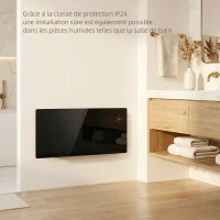 HOMCOM Radiateur électrique au sol ou mural 2000W affichage LED, minuterie 24 heures ou hebdomadaire, thermostat, télécommande(m-8)