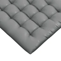 Outsunny Conjunto de 6 Almofadas para Cadeiras de Jantar 40x40 cm 6 Unidades Almofadas para Cadeiras de Jardim Acolchoadas com Fitas Cinzento(m-8)