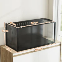 PawHut Hamster Cage Steel Chewproof with Openable Top, Deep Burrow for Dwarf Syrian Hamster, Gerbil, Rats, 105 x 51 x 53 cm(m-3)