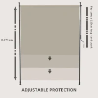 Outsunny Markiza pionowa 200x305cm, składana osłona boczna(m-5)