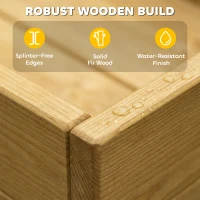 AIYAPLAY Set ladă pentru nisip 2 piese 150x90 cm lemn ladă de nisip cu bancă spațiu depozitare plită chiuvetă detașabilă mărgele abac Galben(m-4)