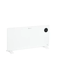 HOMCOM Radiateur électrique convecteur 2000 W écran LED et télécommande sur pieds ou mural pièce 15-20㎡ blanc(m-12)