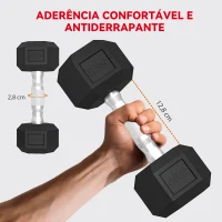 SPORTNOW Conjunto de Halteres 2x4kg 2x6kg 2x8kg com Suporte de Armazenamento para Exercício e Treino Preto(m-5)