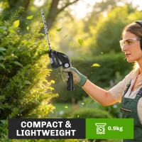 Outsunny 2-in-1 Cordless Hedge Trimmer & Grass Shear with 7.2V 2 x Rechargeable 2000mAh Batteries, 2 Changeable Blades(m-8)