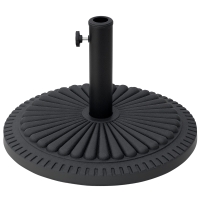 Outsunny Pied Parasol Rond Ciment Ø49cm Noir