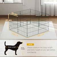 PawHut 8 Panel Pet Playpen for Small Dogs Indoor Outdoor 60 cm Height(m-3)