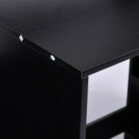 HOMCOM Computer Desk with Drawers and Storage Shelves, Office Desk Writing Table with Printer Stand, Large Workstation for Study Play Work Home Office, 137 x 55 x 92cm, Black(m-8)