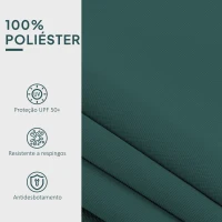 Outsunny Tecido de Substituição para Toldo 2,8x2,5 m Tecido de Reposição com Proteção UV 50+ Impermeável Verde(m-5)