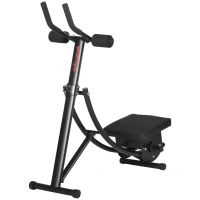 SPORTNOW Appareil à abdominaux Ab crunch fitness pliable charge max. 120 Kg 105 x 45 x 110 cm noir(m-12)