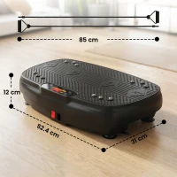 SPORTNOW Vibration Plate Exercise Machine with 120 Speed Levels, 5 Programs, Quiet Vibrating Plate with Resistance Bands(m-3)