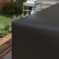 Outsunny Schutzhülle für Gartenmöbel L-förmige Wasserdicht Abdeckung für Ecksofa, Anti-UV 250 x 250 x 79 cm Schwarz(m-7)