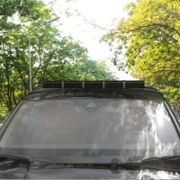 HOMCOM Lot de 2 barres de toit galerie souple gonflable et universelle pour voiture charge max 75 kg noir(m-10)