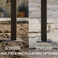 Outsunny Zadaszenie tarasowe Pergola ok. 4x3m z regulowanym dachem, montaż ścienny UV30+, kremowobiały(m-7)