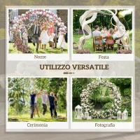 Outsunny Arco da Giardino in Acciaio, Archetto Nuziale Rotondo per Palloncini e Piante Rampicanti per Cerimonie, Compleanni ed Eventi, 222x60x224 cm, Oro(m-6)
