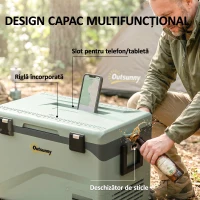 Outsunny Frigider Portabil 42,5L cu Compresor și Control prin Aplicație, -20℃ la 20℃(m-8)