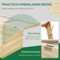 Outsunny Kas hout koude kas koude box kweekkas plantenbak voor balkon(m-5)