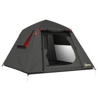 Outsunny Kampeertent 2 Personen 3000mm Waterdicht & Winddicht Koepeltent met 2 Deuren 2 Gaasramen 2 Zijramen Draagtas