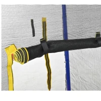 Juego exterior multifuncional 4 en 1 para niños, trampolín con red de seguridad, para 3–8 años, 336x217x238 cm, Multicolor(m-9)