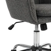 HOMCOM Snow Flannel Office Chair - Grey(m-11)