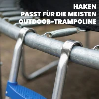 SPORTNOW Trampolinleiter 32/63 cm 2 Stufen Einstiegsleiter Trampolin-Leiter bis 150 kg mit verzinktem Stahlrahmen Blau(m-6)