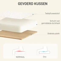 HOMCOM Thuiskantoor Stoel, Hoogteverstelbare Bureaustoel met Wielen, Fluweelachtige Bekleding, Metalen Basis, Crèmewit(m-5)