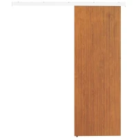 HOMCOM Ușă culisantă 75x210cm, Kit montaj, Șină, Efect lemn maro(m-6)